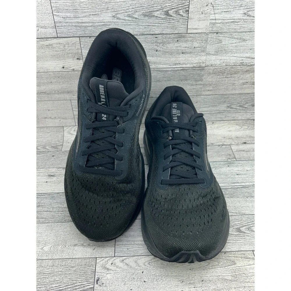 Brooks Adrenaline GTS 24 Women Sz 10.5 Wide 2E Black Running Shoes 1204262E020